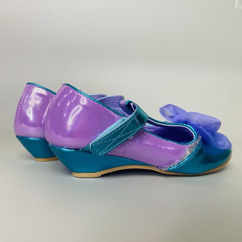 Disney Ariel Little Mermaid Heel Dress Up Shoes Girls Size 13/1 Costume Princess - Picture 6 of 10